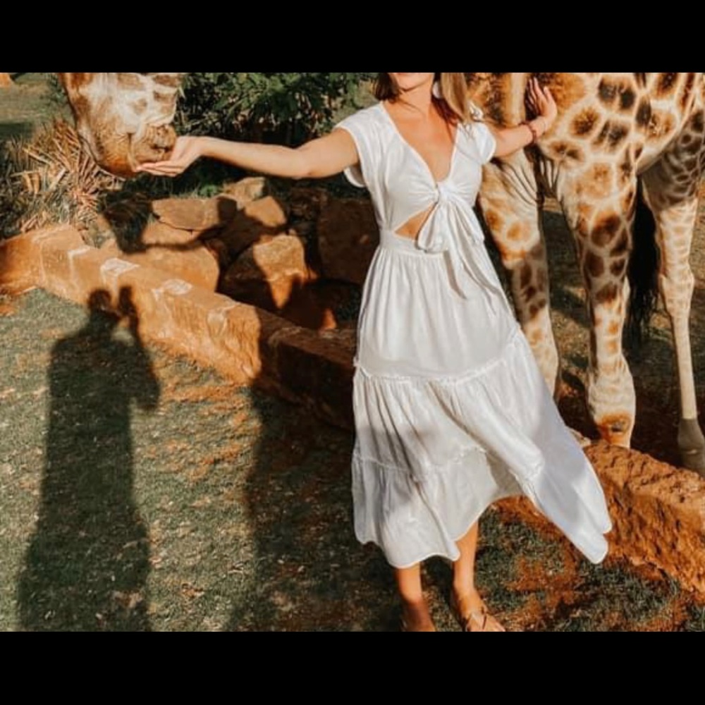 Kate Hudson Happy x Nature White Dress